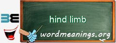 WordMeaning blackboard for hind limb